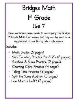 Bridges Math Grade 3 Unit 7 - Sara Battle's Math Worksheets