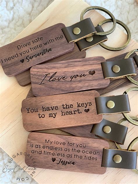 Personalized Key Chain Wood Keychain Wooden Keychain Custom | Etsy