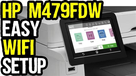 HP Color LaserJet Pro MFP M479fdw Printer Wireless Network Setup - YouTube