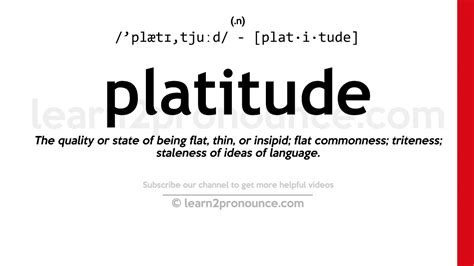 Platitude Meaning