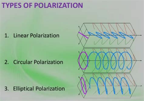 Types of polarization of light with examples