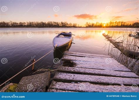 Fishing Boats Moored for the Winter Harbor Stock Photo - Image of boats ...