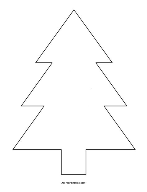 Christmas Tree Outline Template – Free Printable