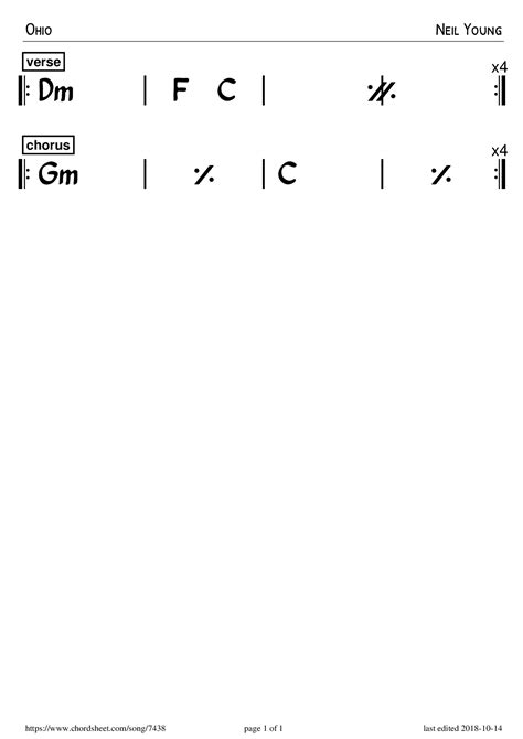 Ohio · Neil Young · PNG Preview· Chord Sheet Maker Online