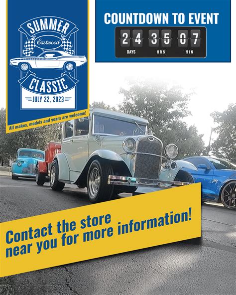 Eastwood's Summer Classic Car Show Is Coming To Your Local Store - Eastwood