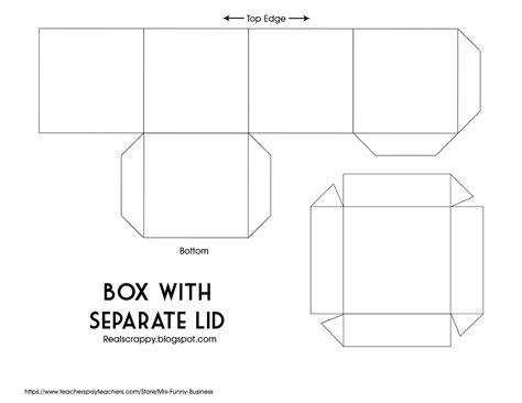 Printable Box With Lid Template Printable Templates - vrogue.co