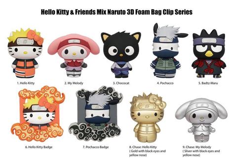 Naruto Shippuden X Hello Kitty And Friends Blind Box Enamel Pin BoxLunch Exclusive ...