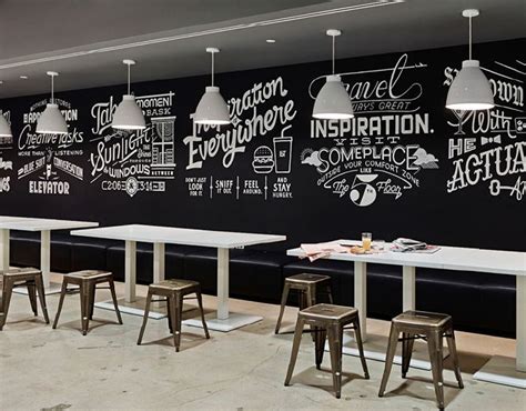 Pin by 去他妈的 on Art + Office | Cafe decor, Cafe wall, Cafe wall art