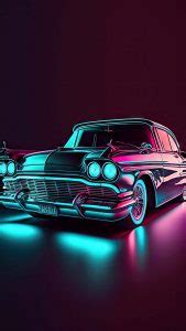 Retro Neon Car iPhone Wallpaper HD - iPhone Wallpapers