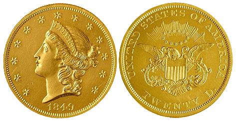 1849 Double Eagle - 1849 Double Eagle Gold Coin - US Rare Coin Investments