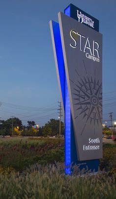 Edge-Illuminated STAR Technology Campus Entrance Pylon Sign. Design by ...