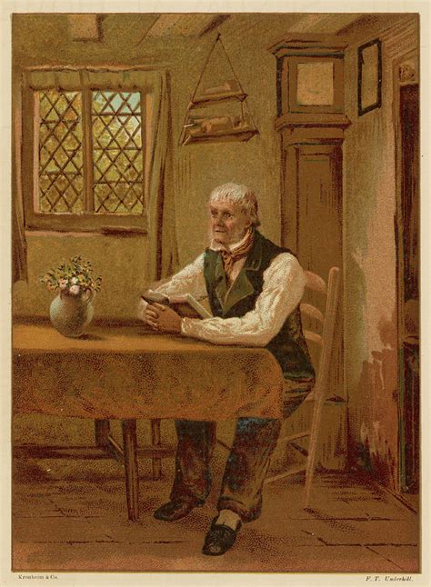 An Old Man Reading The Bible At Home Drawing by Mary Evans Picture ...