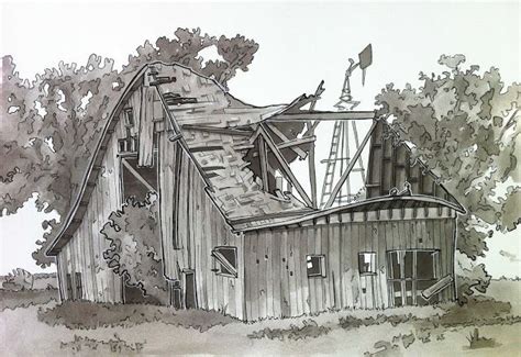 Urban Sketchers Seattle: Old Barn Barn Drawing, House Drawing, Painting & Drawing, Watercolor ...