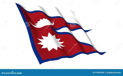 Animated flag of Nepal stock footage. Video of motion - 47865446