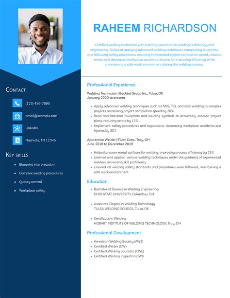 Welder Resume Examples and Templates for 2024 - ResumeTemplates.com