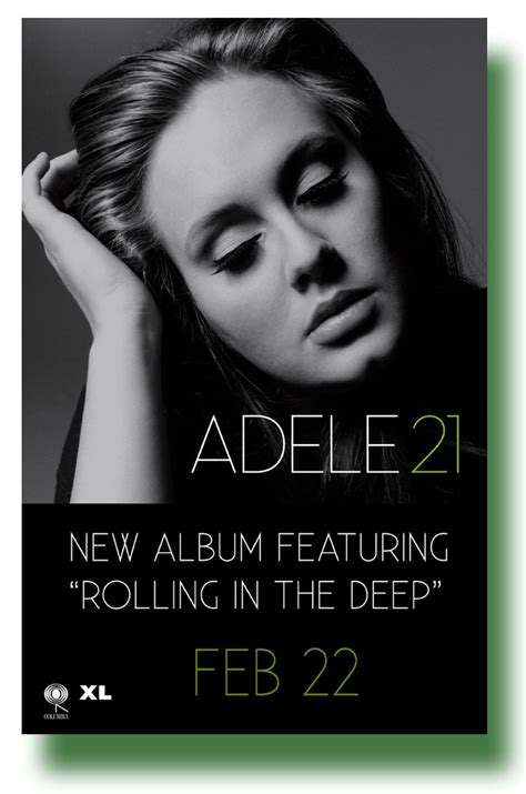 Adele Poster 21 Album Promo Blk 11 x 17 inches USA SameDay Ship – ConcertPoster.Org