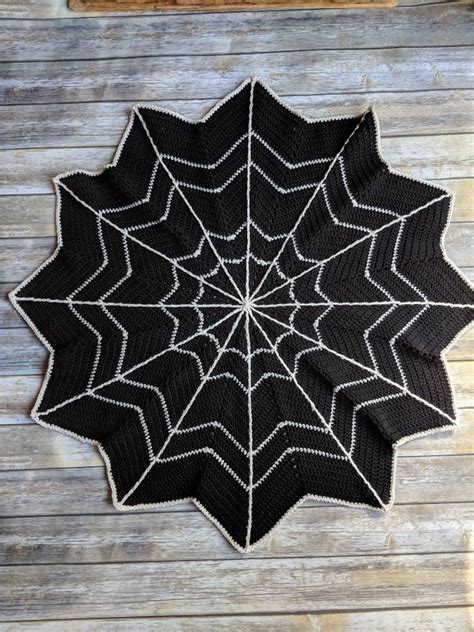 Spider Web Blanket Crochet Pattern Halloween Blanket Crochet - Etsy