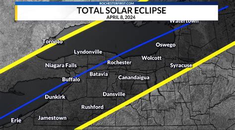 A rare total solar eclipse will occur in Western New York 3 years from ...