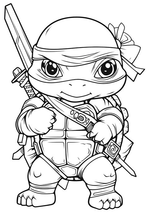 Ninja Turtles Coloring Pages Characters