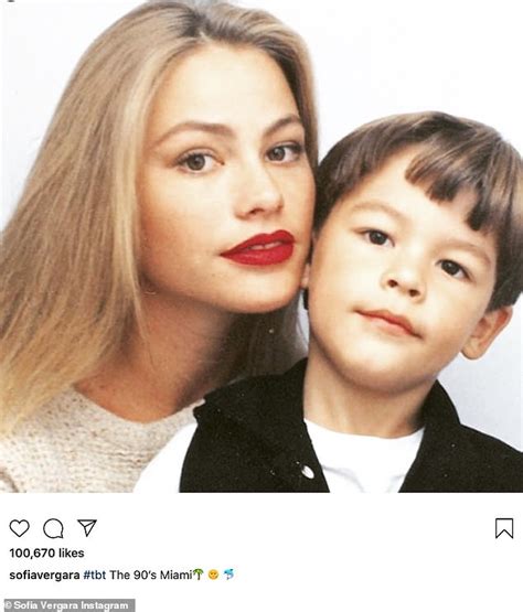 Sofia Vergara shares nineties throwback image as she poses alongside her son Manolo, now 27 ...