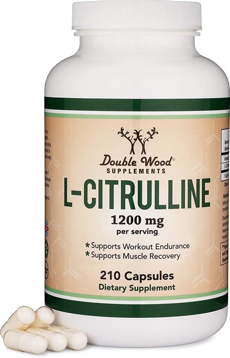 L Citrulline Capsules 1,200mg Per Serving, 210 Count (L-Citrulline Increases Levels of L ...