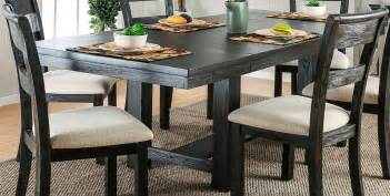 Thomaston I Brushed Black Extendable Rectangular Dining Table from Furniture of America ...