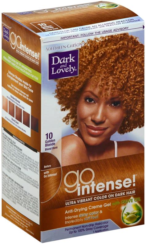 Dark and Lovely Go Intense! Ultra Vibrant Permanent Hair Color, Golden ...