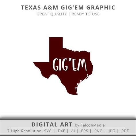 Gig'em SVG - Gig em Aggies svg - Aggie SVG - Aggies SVG - Texas svg ...