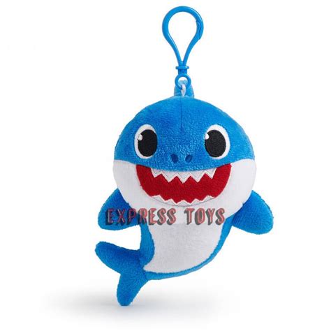 Jual Pinkfong Baby Shark Official Daddy Shark Plush Keychain Blue WowWee | Shopee Indonesia