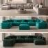 Modern Italian Style Velvet Fabric Leather Modular Sectional U Shape ...