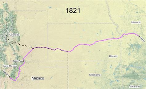 Travel the Trail: Map Timeline 1821 - 1845 - Santa Fe National Historic ...