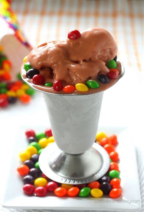 Skittles Ice Cream for #IceCreamWeek | Chocolate Moosey | Frozen dessert recipe, Ice cream ...