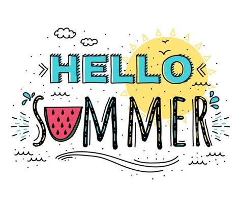 Hello Summer Typography Vector 227930 Vector Art at Vecteezy