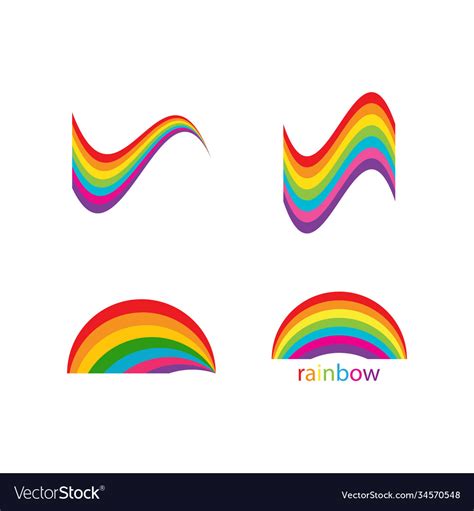 Rainbow logo Royalty Free Vector Image - VectorStock