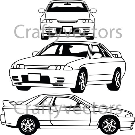 Nissan Skyline 1989 Vector File - Etsy