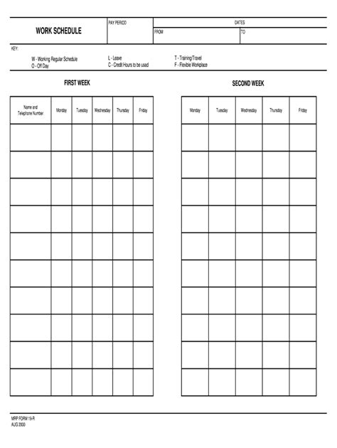 APPENDIX C Sample Schedule for 980 Work Week Form - Fill Out and Sign Printable PDF Template ...