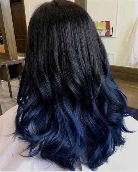 awesome 30 Stylish Ideas for Blue Black Hair - Extremely Flamboyant #BlackOmbreHair | Hair color ...