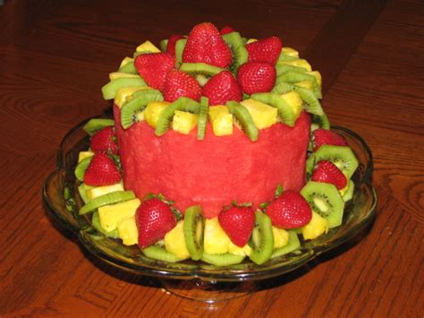 Fruit Cake Fresh Fruit In The Shape Of A Cake) Recipe - Genius Kitchen