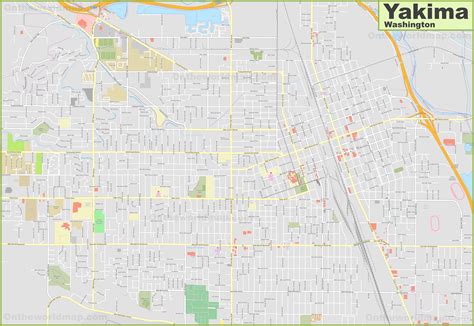 Large detailed map of Yakima - Ontheworldmap.com