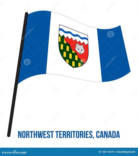 Northwest Territories Flag Waving Vector Illustration on White ...