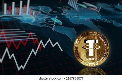 Tether Usdt Stablecoin Cryptocurrency Golden Coin Stock Illustration 2167936077 | Shutterstock