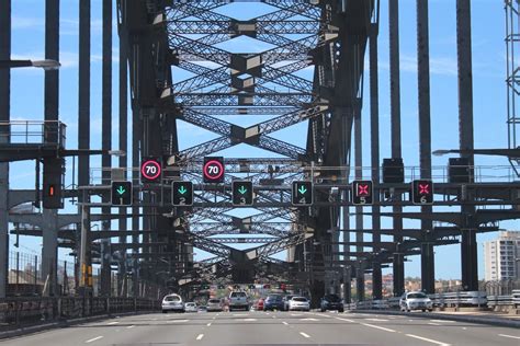 Driving over the Sydney Harbour Bridge