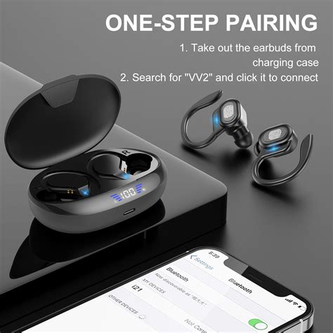 Bluetooth 5.0 Wireless Earbuds, Sport Earphones with Mic, Compatible ...