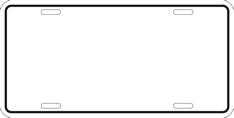 Printable License Plate Template