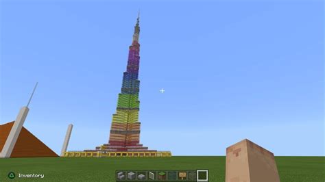 Minecraft Rainbow Burj Khalifa built - YouTube