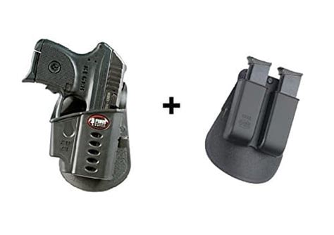 Fobus Concealed Carry Paddle Holster + 6922 Double Magazine Pouch for Kel-Tec P32, P3AT, Ruger ...