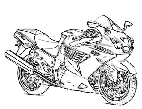 Kawasaki Ninja Coloring Pages