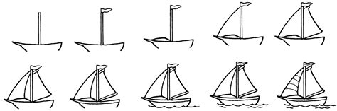 how to draw a boat in water | Sailboat drawing, Sailboat, Drawings