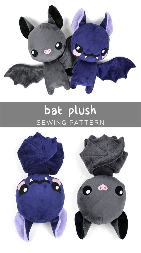 DIY Cute Bat Plush - FREE Sewing Pattern / Tutorial | FREE Felt & Toy ...