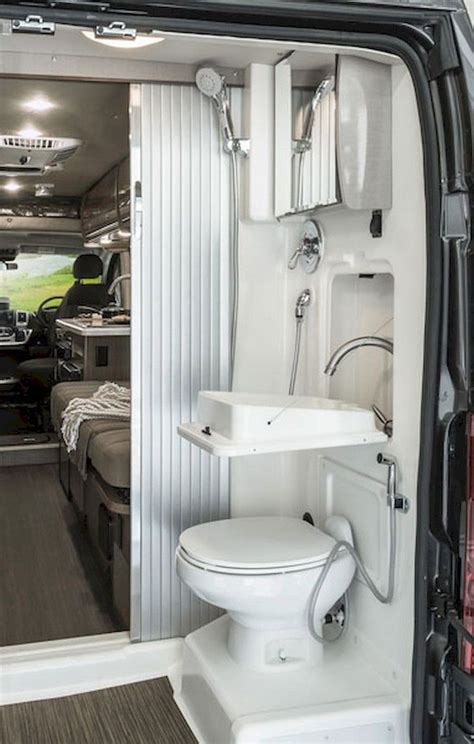 45 Smart Bathroom RVs and Camper ,Travel Trailer Remodel Ideas | Rv bathroom, Campervan interior ...